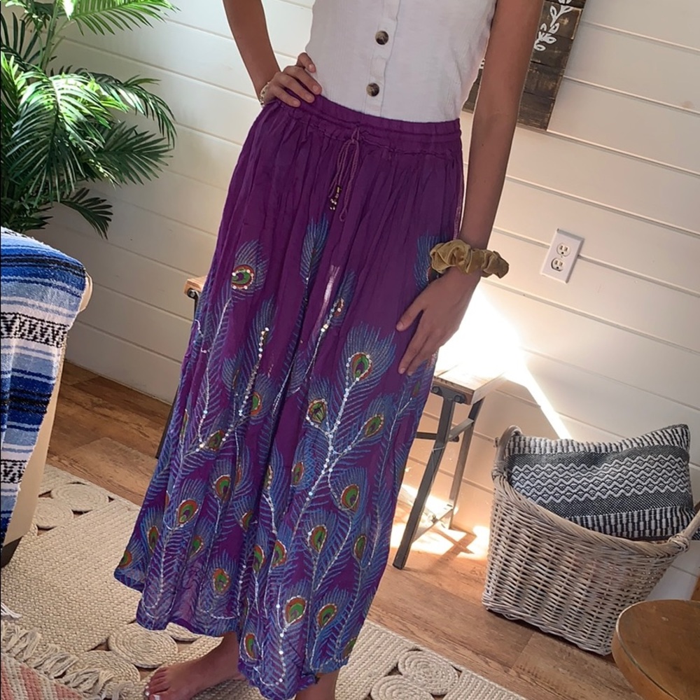 Bohemian peacock skirt
